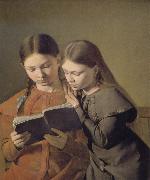 Constantin Hansen The Artist-s Sisters oil painting reproduction